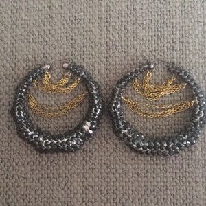 Crystal bamboo earrings